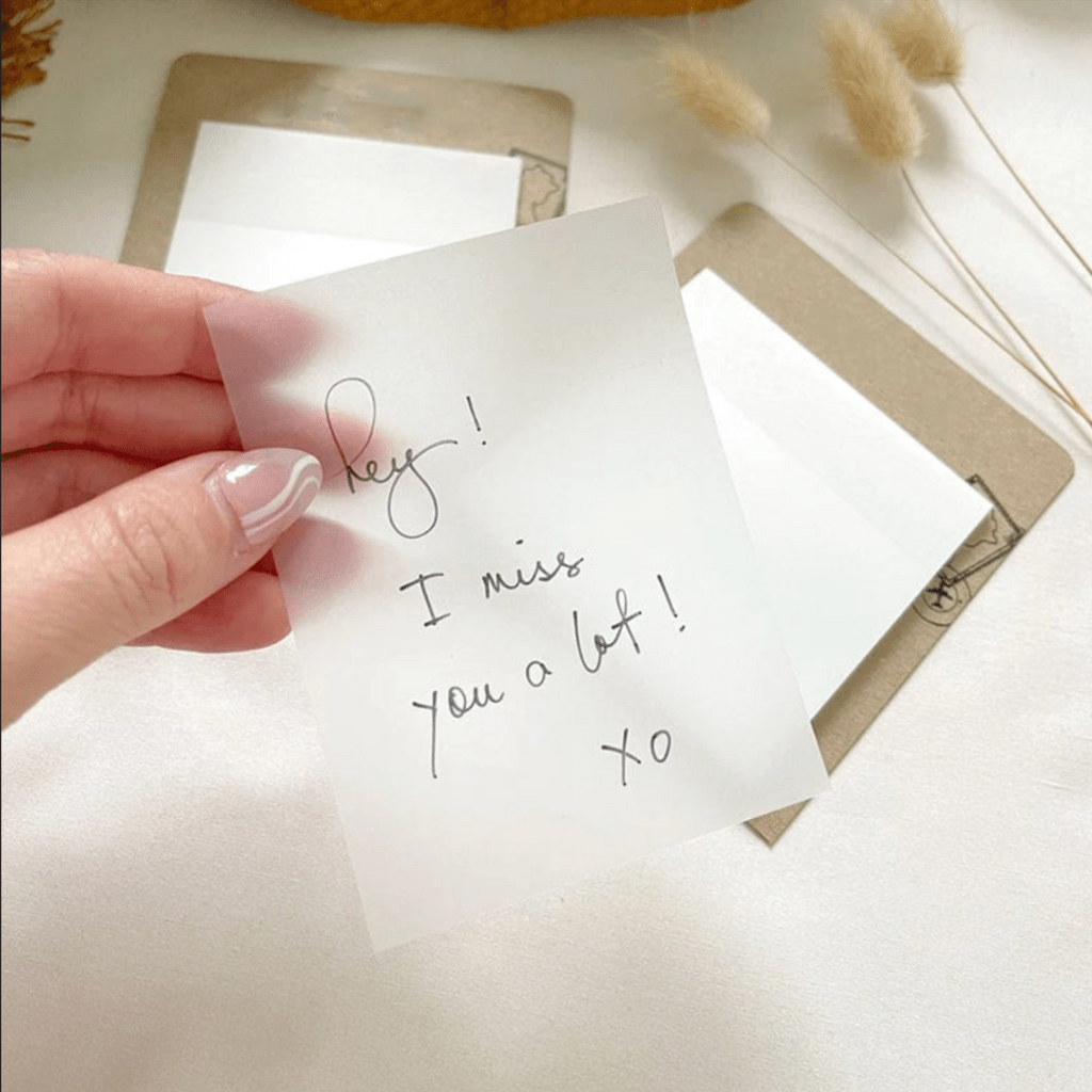 Transparent sticky notes