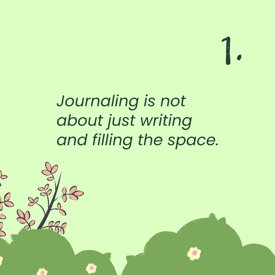 Journalling is not about just writing