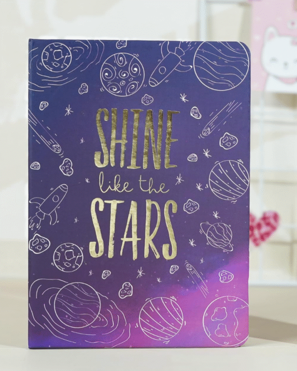Premium Side-Printed Shine Stars Diary