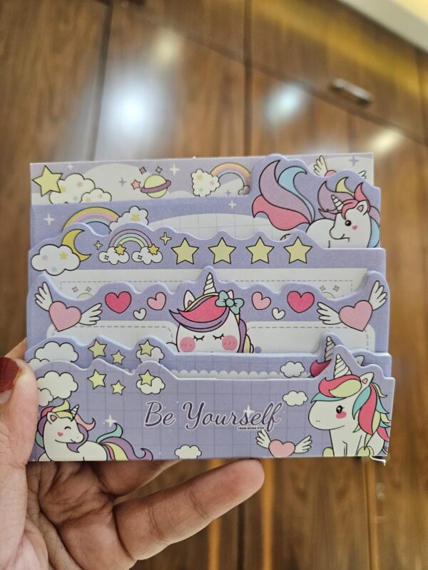 unicorn memo pad purple 1