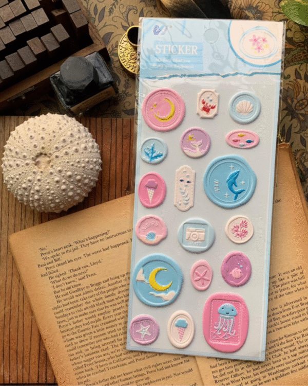 wax themed stickers 2