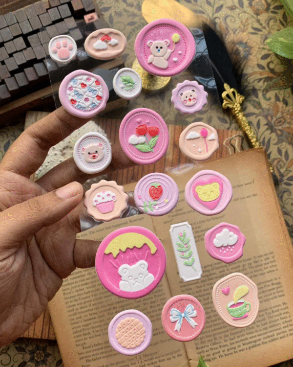 wax themed stickers 4