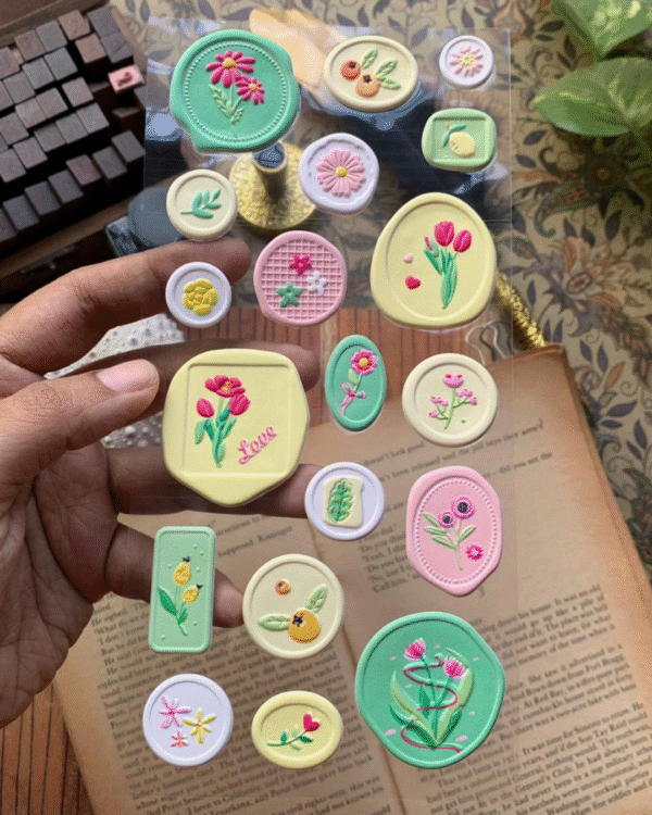 wax themed stickers 7