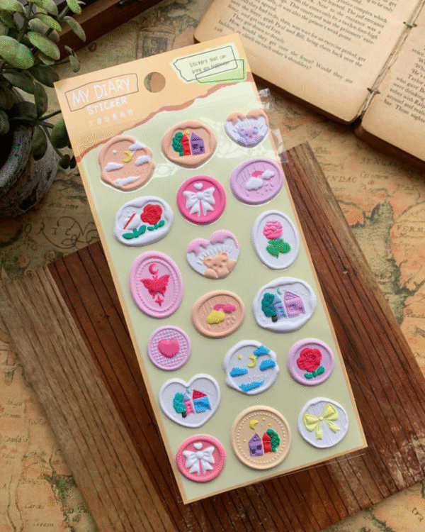 wax themed stickers 8