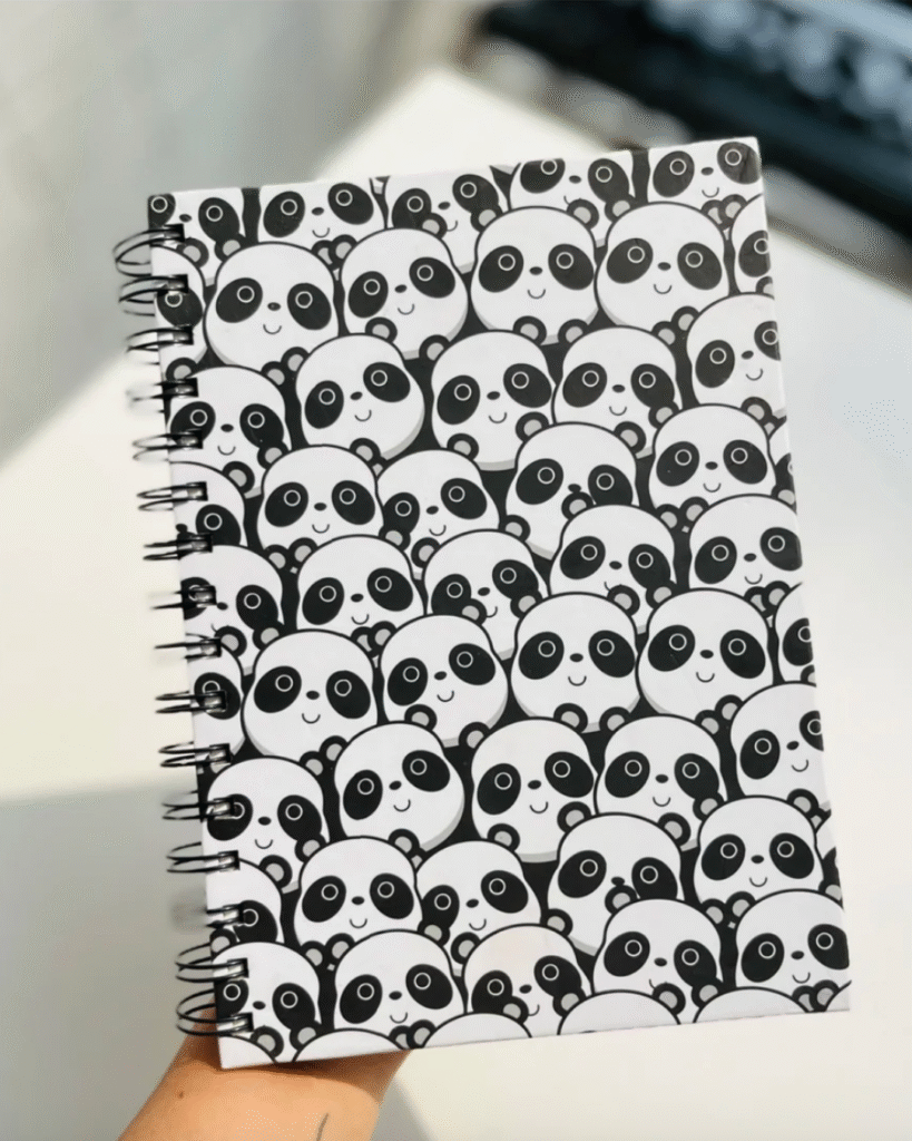 Panda Spiral diary (BW)