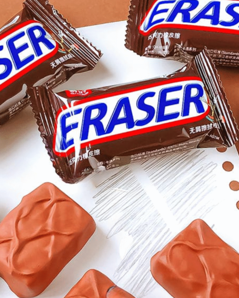 chocolate bar earser