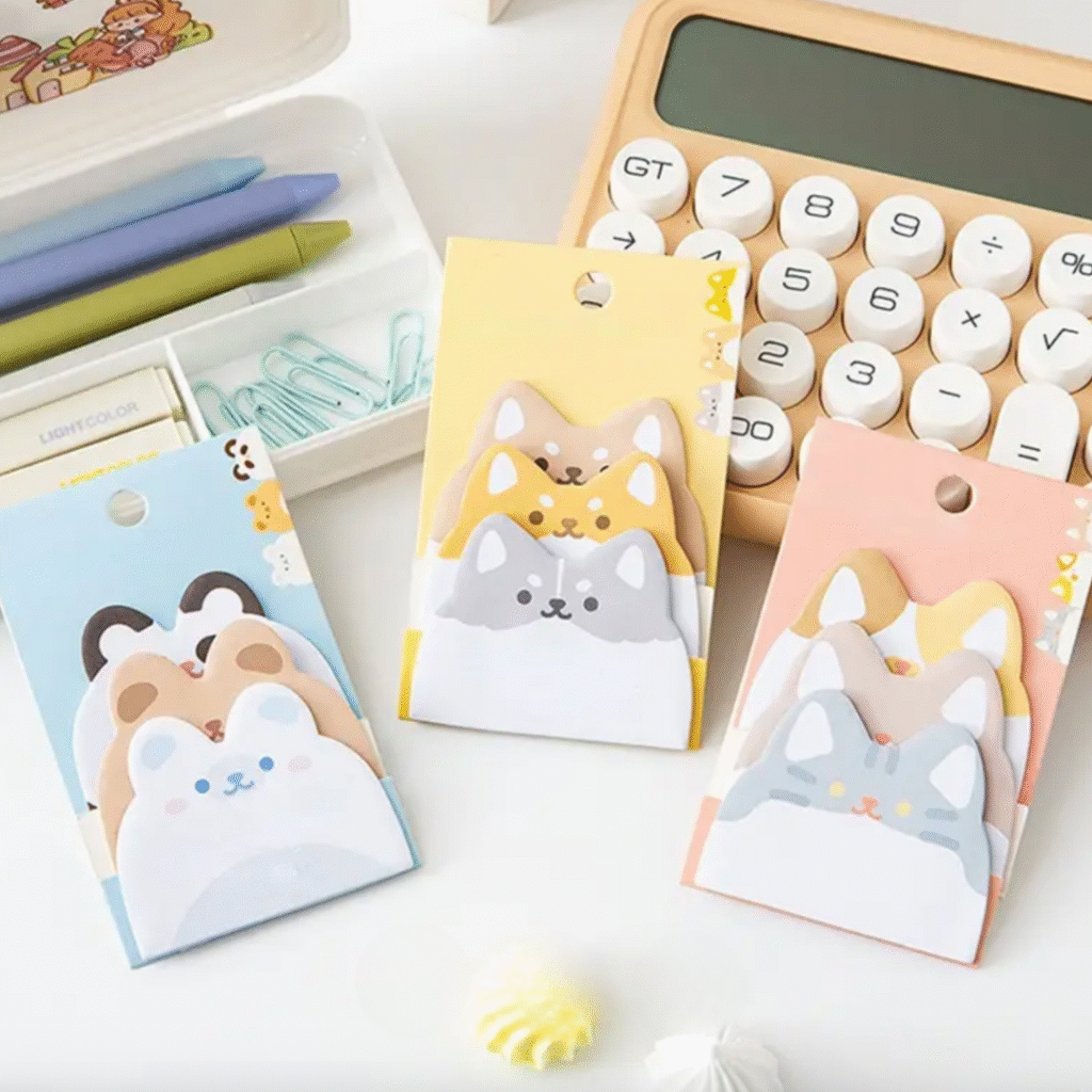 Kawaii Animal Design Sticky Notes