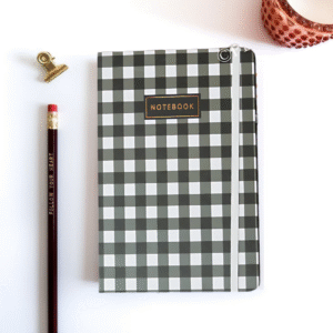 Black white Check Diary