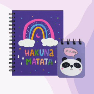 Hakuna Matata & Panda Notebooks Combo (Set of 2)