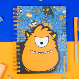 Orange Monster Spiral Notebook